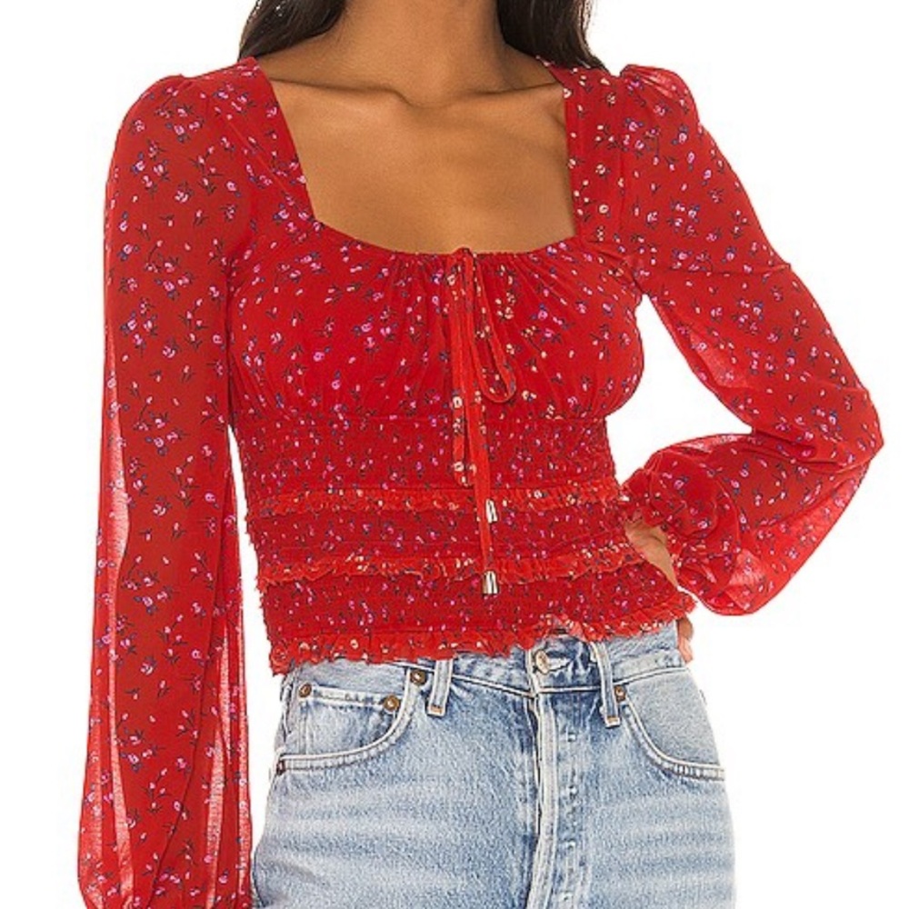 Free People Lolita Top in Red